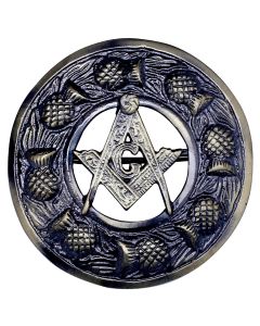 Masonic Badge Antique Kilt Fly Plaid Brooch