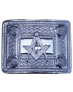 Masonic Badge Chrome Kilt Belt Buckle