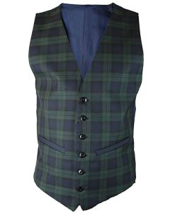 Modern Black Watch Tartan Vest