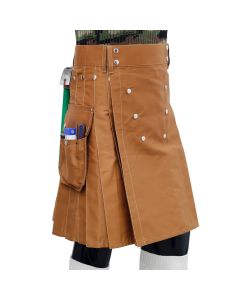 Multi Pocket Khaki Working Kilt Right