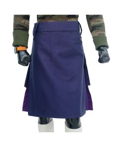 Navy Blue and Purple Hybrid Kilt