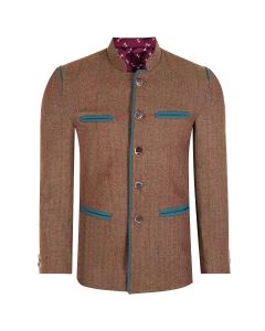 Premium Quality Tweed Germen Bavarian Trachten Jacket Front