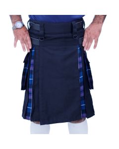 Pride Of Scotland and Black Hybrid Kilt