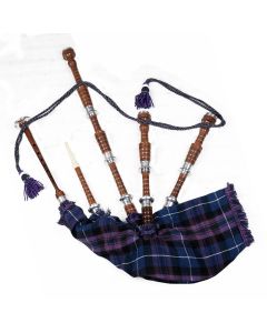 Pride of Scotland Tartan Natural Finish Scottish Bagpipe