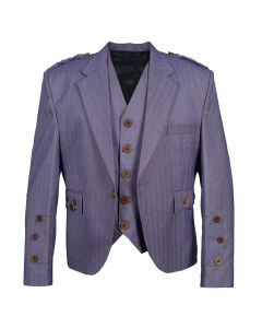 Purple Tweed Argyle Jacket with Vest