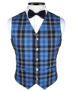 Ramsay Blue Ancient Tartan Vest Front