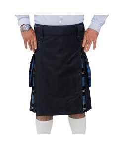 Ramsay Blue and Black Hybrid Kilt