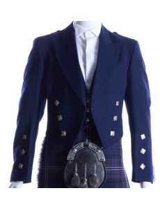 Navy Blue Prince Charlie Jacket With Vest