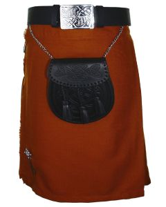 Saffron Tartan Kilt - Vibrant Style for Modern Men