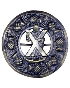 Saint Andrew Badge Antique Kilt Fly Plaid Brooch