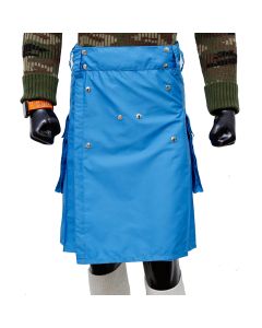 Scottish Blue Cargo Pocket Utility Kilt