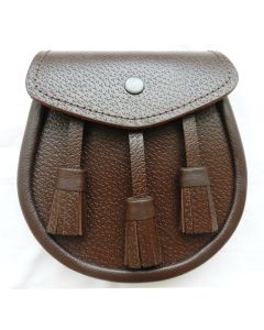 Scottish Brown Leather Kilt Sporran