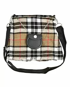 Scottish Camel Thompson Tartan  Ladies Hand Bag