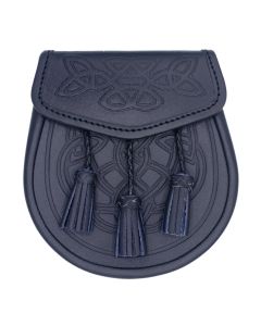 Scottish Celtic Knot Embossed Leather Sporran