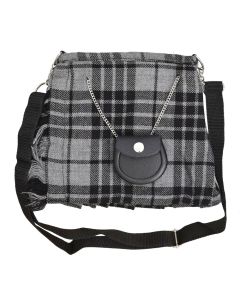 Scottish Grey Night Watch Tartan Ladies Hand Bag Front