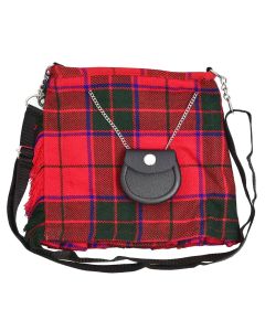 Scottish Red Rose Tartan Ladies Hand Bag Front