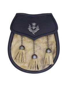 Seal Skin Sporran with Thistle Badge