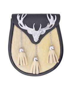 Semi Dress Seal Skin Sporran in Leather