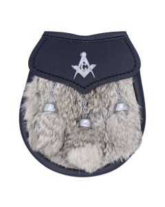 Semi Dress Seal Skin Sporran with Freemason Badge