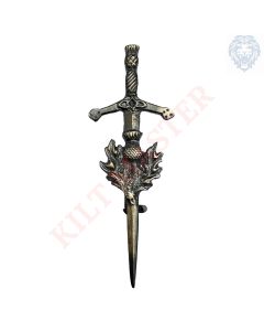 Scottish Antique Thistle Sword Kilt Pin - Regal Elegance