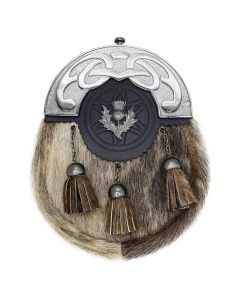Thistle Badge Seal Skin Sporran Front