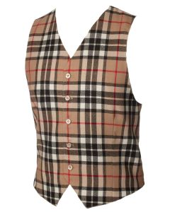 Thompson Camel Tartan Vest