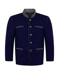 Traditional Royal Blue Bavarian Wool Jacket