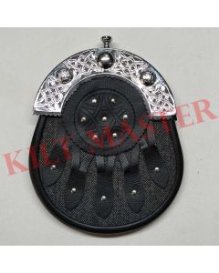 Tweed Leather Sporran Front