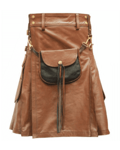 Leather Kilt With Sporran