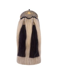 White Horse Hair Sporran with Two Tassels