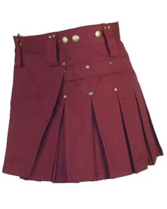 Women Kilt Maroon