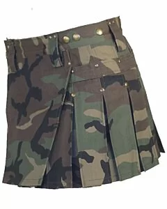 Women Kilt Woodland Camo