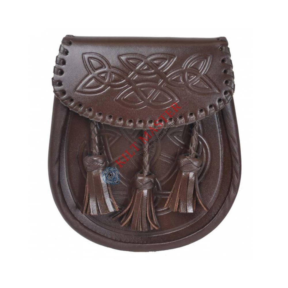 Brown Embossed Leather Sporran