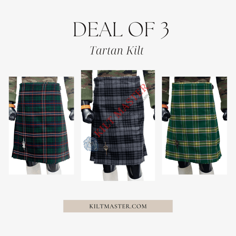 Deal of 3 Customize Tartan Kilt