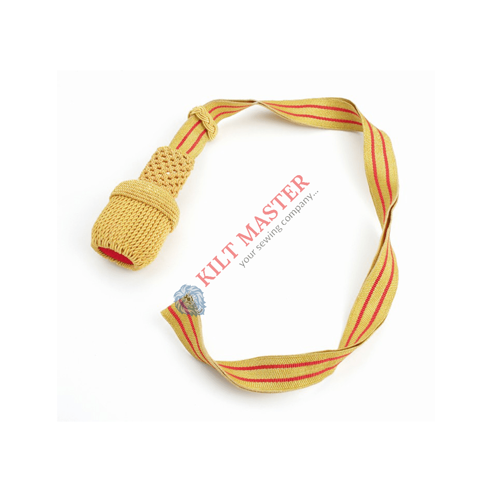 Golden Sword Knot with 2 Red Stripes