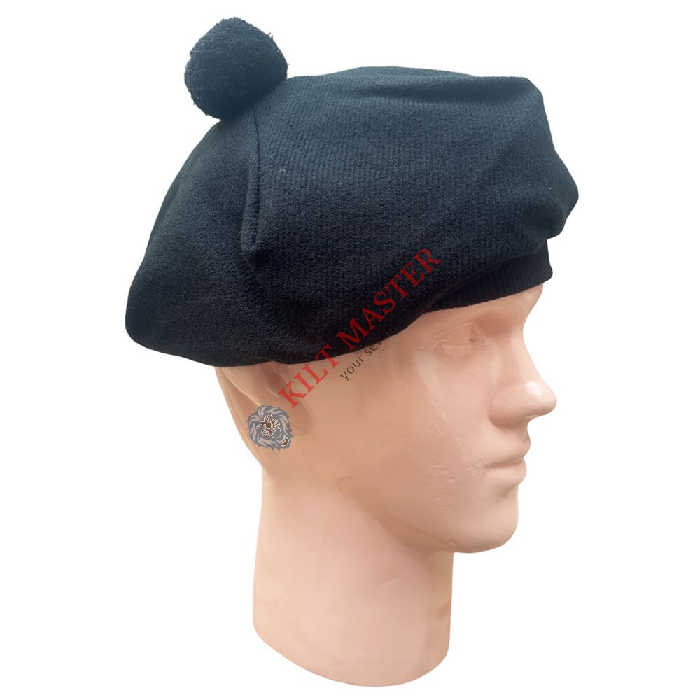 Tam O Shanter Hat - Black Tartan Hat