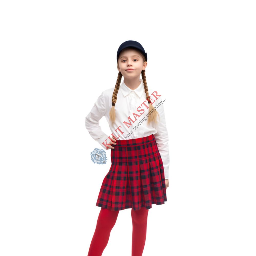 Red Tartan Skirt Front