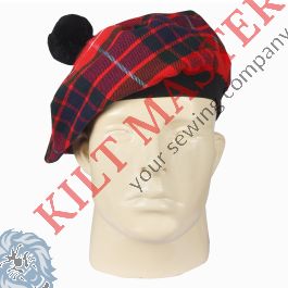 Fraser Red Modern Tartan Tammy - Tam O Shanter