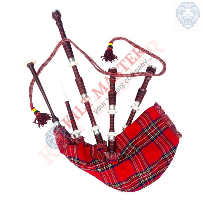 Royal Stewart Rosewood Scottish Bagpipe
