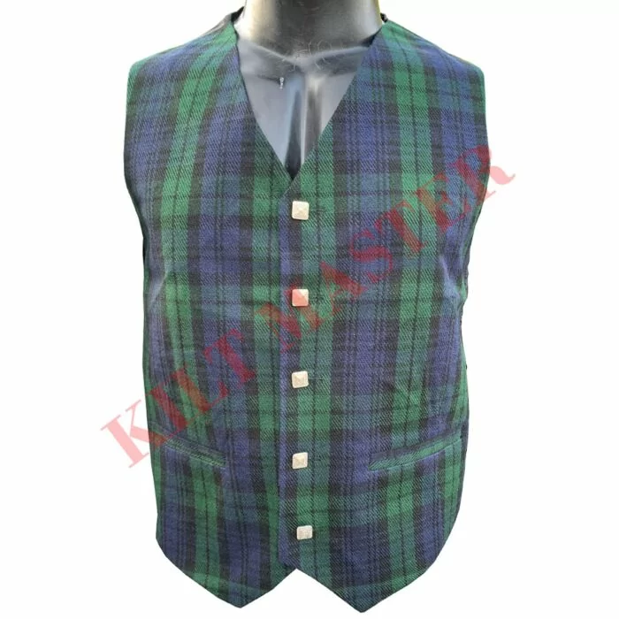 Mens Navy Check Waistcoat with Pocket Watch: Buy Online - Happy Gentleman  United States