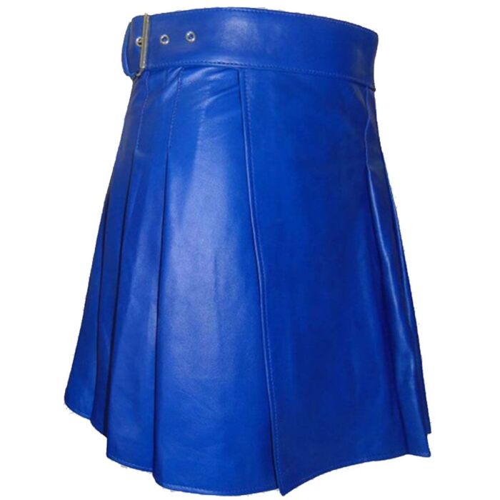 Blue Leather Kilt