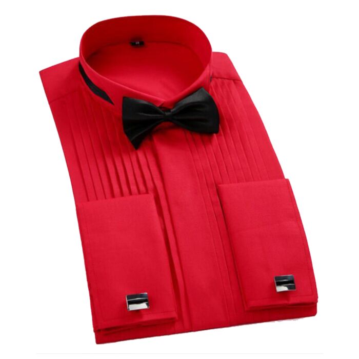 Formal Dress Wedding Shirt Red