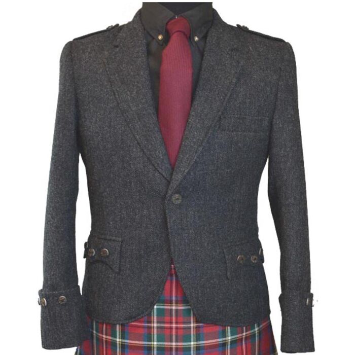 Grey Tweed Argyle Jacket