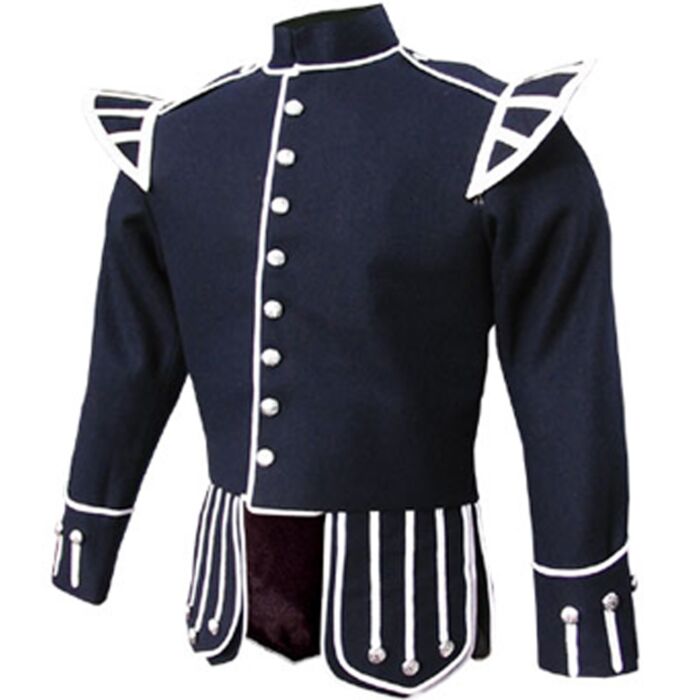 Navy Blue Doublet Pipe Band Jacket