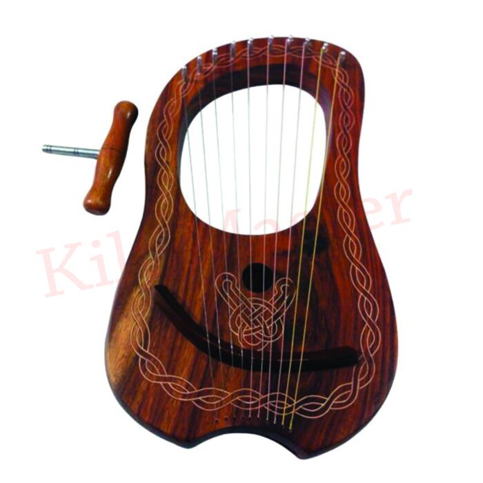 Rosewood 10 Strings Lyre Harp

