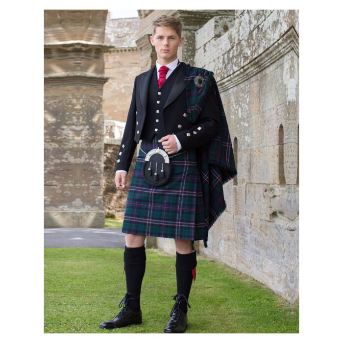Scottish Fashion Utility Kilt Custom Handmade 100% Black Cotton Unisex Adult 