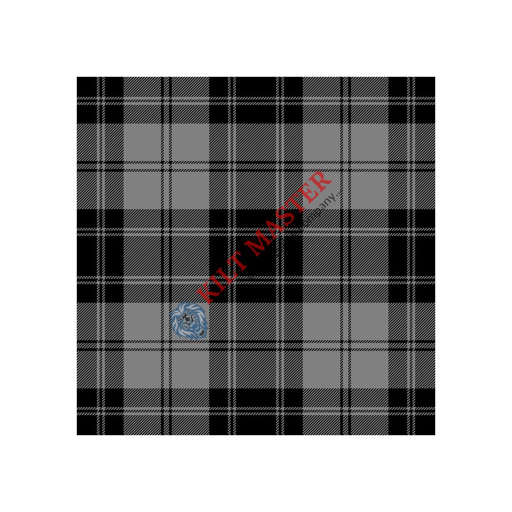 Douglas Black White Tartan kilt 