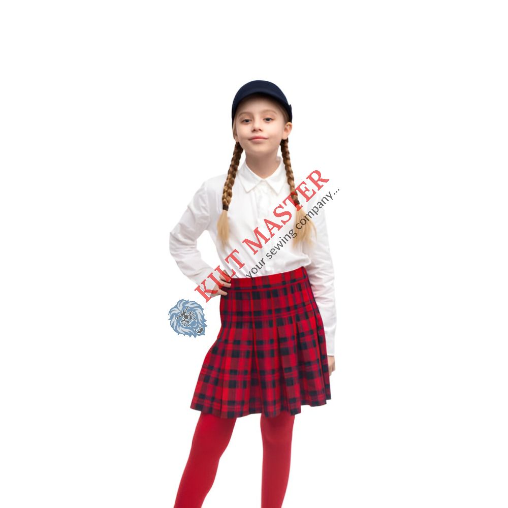 Red Tartan Skirt Front