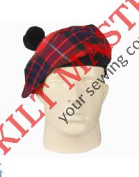 Fraser Red Modern Tartan Tammy Hat Front