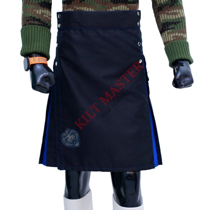 Black Blue Hybrid Kilt Main